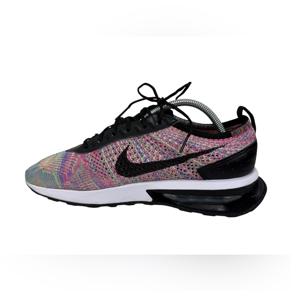 Nike Air Max Flyknit Racer Womens 10 Pink Green Black Sneaker Shoes DM9073 300 - Picture 2 of 13